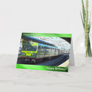 誕生日の挨拶状のための列車のイメージ カード
