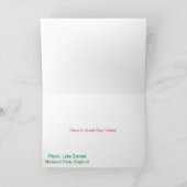 誕生日の挨拶状のための湖地区のイメージ カード (内部)