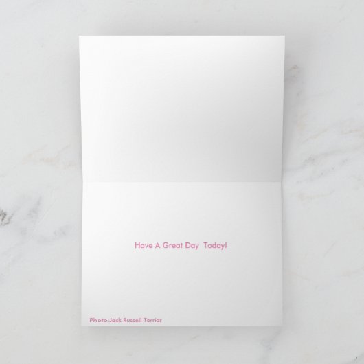 誕生日の挨拶状のための犬のイメージ カード (内部)