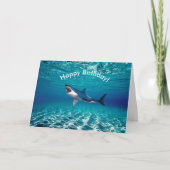 誕生日の挨拶状のための鮫のイメージ カード (正面)