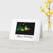 誕生日の挨拶状 カード (黄色い花)