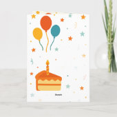 誕生日の挨拶状 カード (裏面)