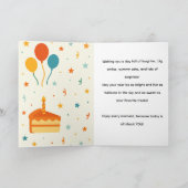 誕生日の挨拶状 カード (内部)