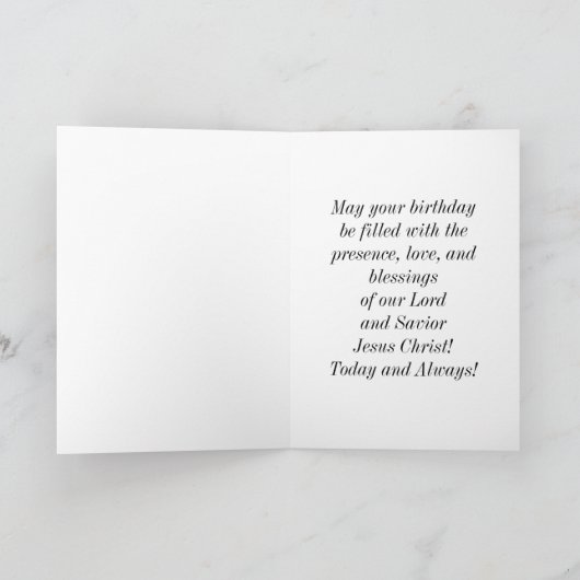 誕生日の挨拶状 カード (内部)