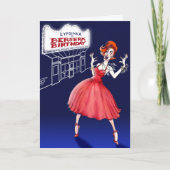 誕生日の挨拶状#1 (中挨拶) カード (正面)