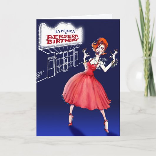 誕生日の挨拶状#1 (中挨拶) カード (正面)