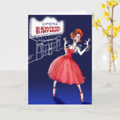 誕生日の挨拶状#1 (中挨拶) カード (黄色い花)