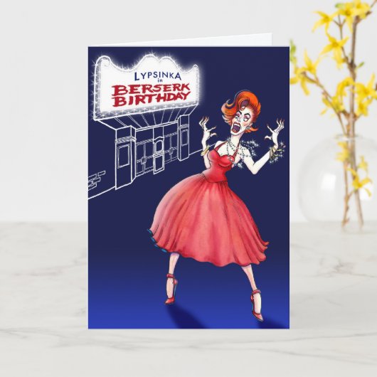 誕生日の挨拶状#1 (中挨拶) カード (黄色い花)