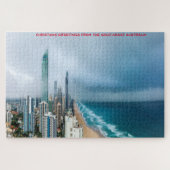 誕生日の挨拶金ゴールドコーストクイーンズランドオーストラリア ジグソーパズル (横)