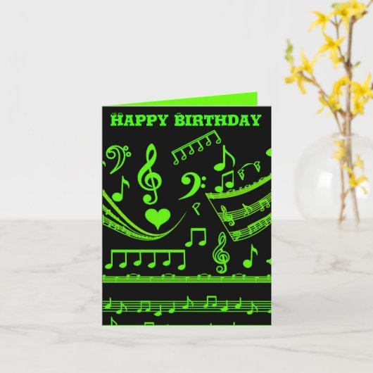 誕生日の挨拶_ カード (黄色い花)