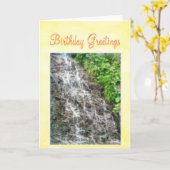 誕生日の挨拶 カード (黄色い花)