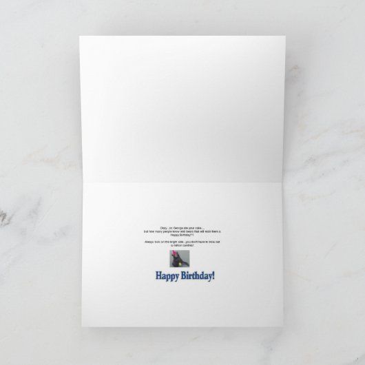 誕生日の挨拶 カード (内部)