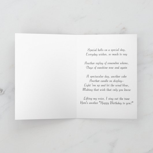 誕生日の挨拶 カード (内部)