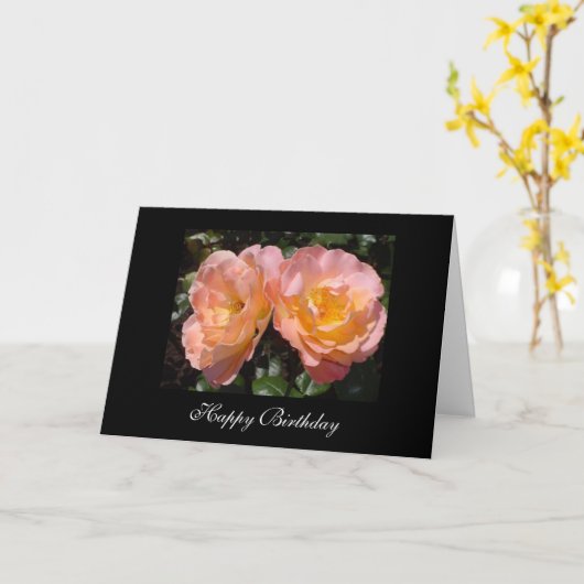 誕生日の挨拶 カード (黄色い花)