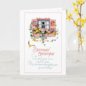 誕生日の挨拶 カード (黄色い花)