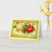 誕生日の挨拶 カード (黄色い花)