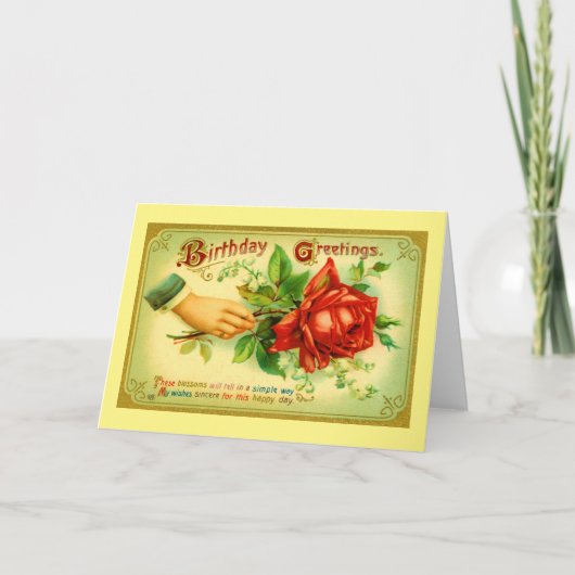 誕生日の挨拶 カード (正面)