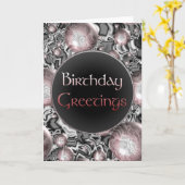 誕生日の挨拶 カード (黄色い花)