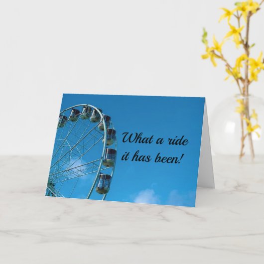 誕生日の挨拶「何に乗っていたか」 カード (黄色い花)