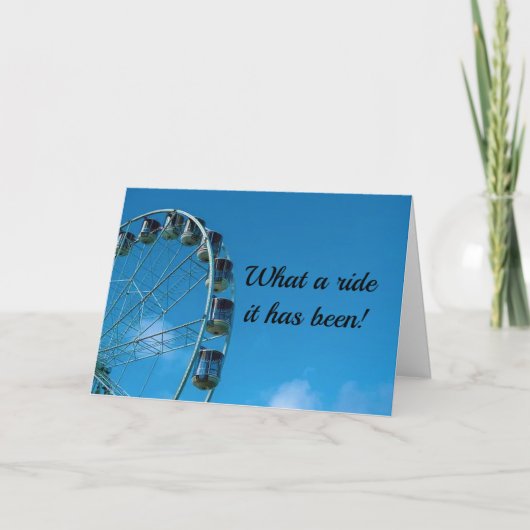 誕生日の挨拶「何に乗っていたか」 カード (正面)