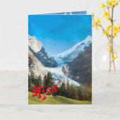 誕生日の挨拶-氷河、Grindelwald カード (黄色い花)