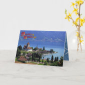 誕生日の挨拶- Spiez、Thunnersee カード (黄色い花)