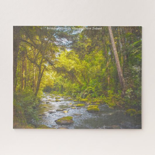 誕生日の挨拶Whangareiニュージーランド ジグソーパズル (横)