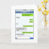 誕生日の文字-ユーモア カード (黄色い花)