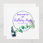 誕生日の日にようこそパーティー セーブザデート (正面/裏面)