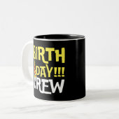 誕生日の日の乗組員 ツートーンマグカップ (正面左)
