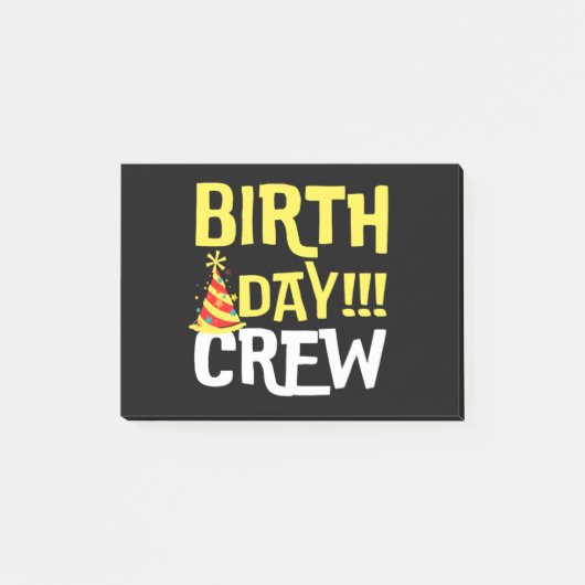 誕生日の日の乗組員 ポストイット (正面)