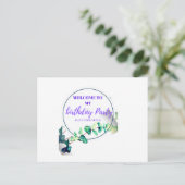 誕生日の日へようこそパーティー インビテーションポストカード (スタンド正面)