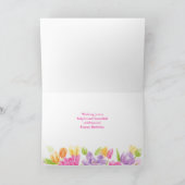 誕生日の明るく美しいチューリップカード カード (内部)