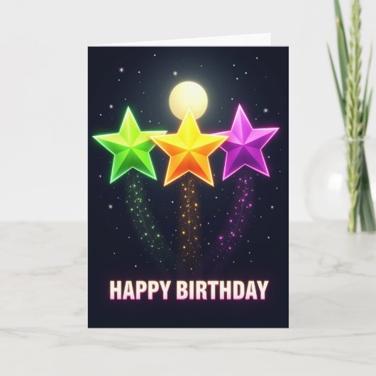 誕生日の星空カード カード (正面)