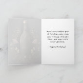 誕生日の時代はワインに似素晴らしている カード (内部)