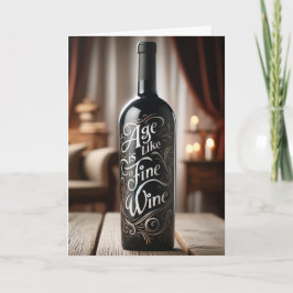 誕生日の時代はワインに似素晴らしている カード