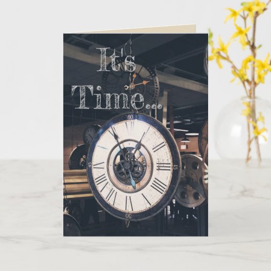 誕生日の時間 カード (黄色い花)