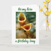 誕生日の曲****TWIN****** カード (黄色い花)