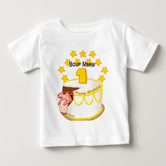 誕生日の最初のパーティーマウスTシャツ Tシャツ (正面)