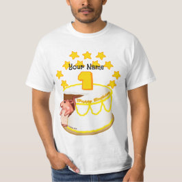 誕生日の最初のパーティーマウスTシャツ Tシャツ