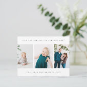 誕生日の最初の写真サンキューカード ポストカード (スタンド正面)