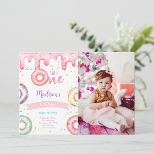 誕生日の最初の写真 招待状 (スタンド正面)