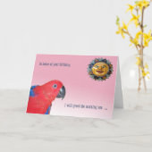 誕生日の朝の挨拶 カード (黄色い花)