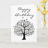 誕生日の木 カード (黄色い花)