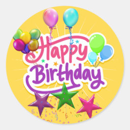 誕生日の楕円形シール ラウンドシール