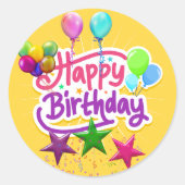 誕生日の楕円形シール ラウンドシール (正面)