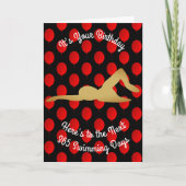 誕生日の次の365スイミング日 カード (正面)