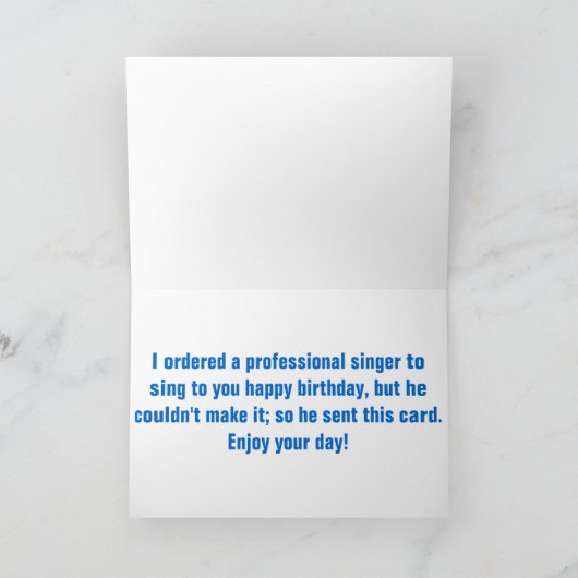 誕生日の歌を歌う カード (内部)