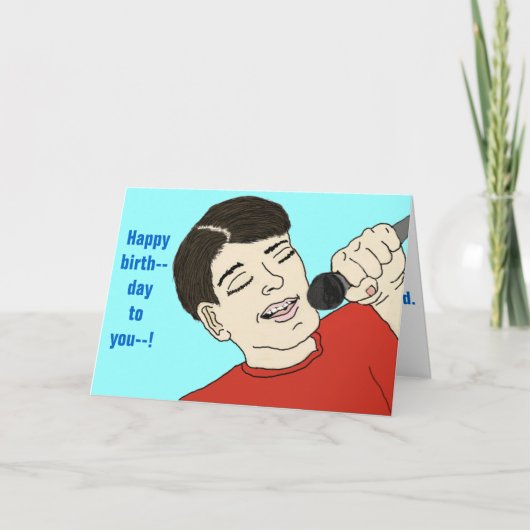 誕生日の歌を歌う カード (正面)