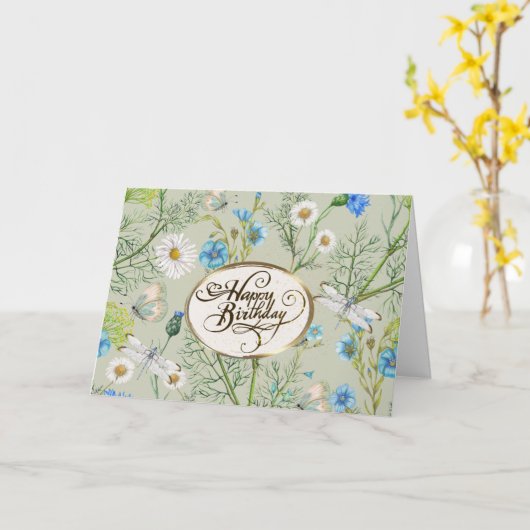 誕生日の歌2:1聖書の聖句 カード (黄色い花)